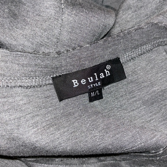 Beulah style grey short sleeves round neck  top Sz M/L - Picture 5 of 16